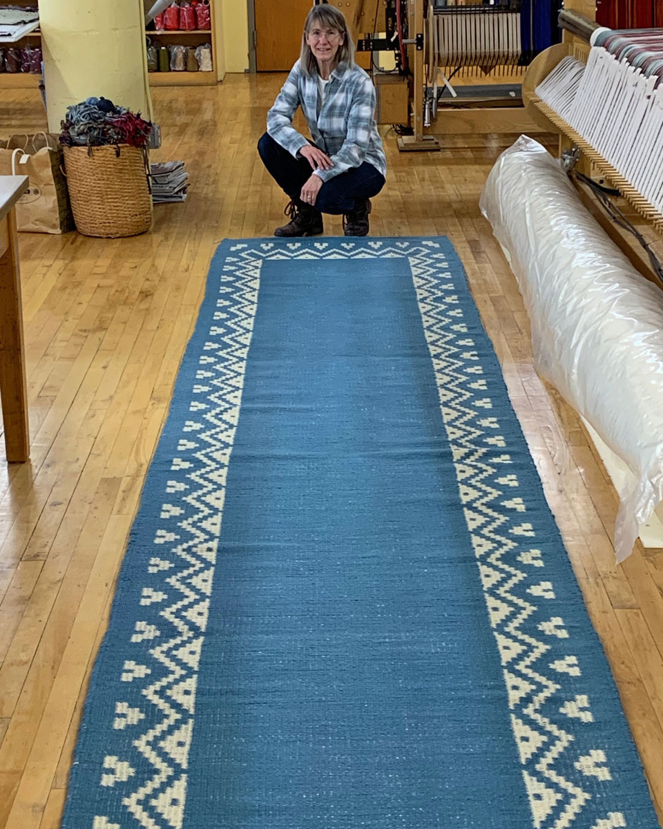 custom woven rug, rep weave, kelly marshall textiles, custom woven rugs
