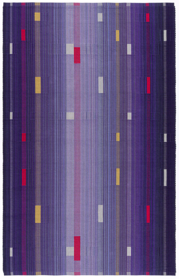 Handwoven cotton rug modern design