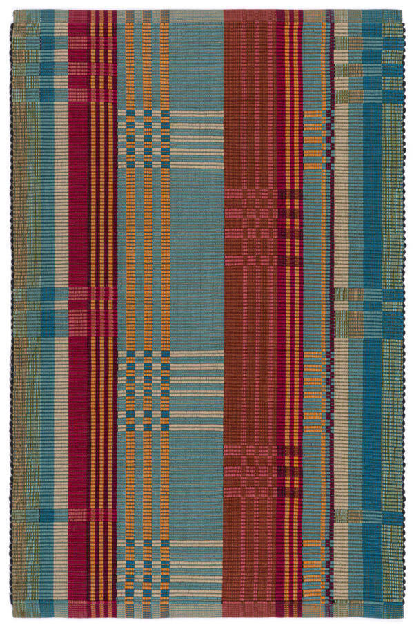 Contemporary handwoven cotton rug