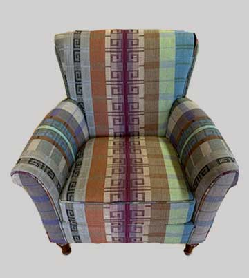 upholstered club chair