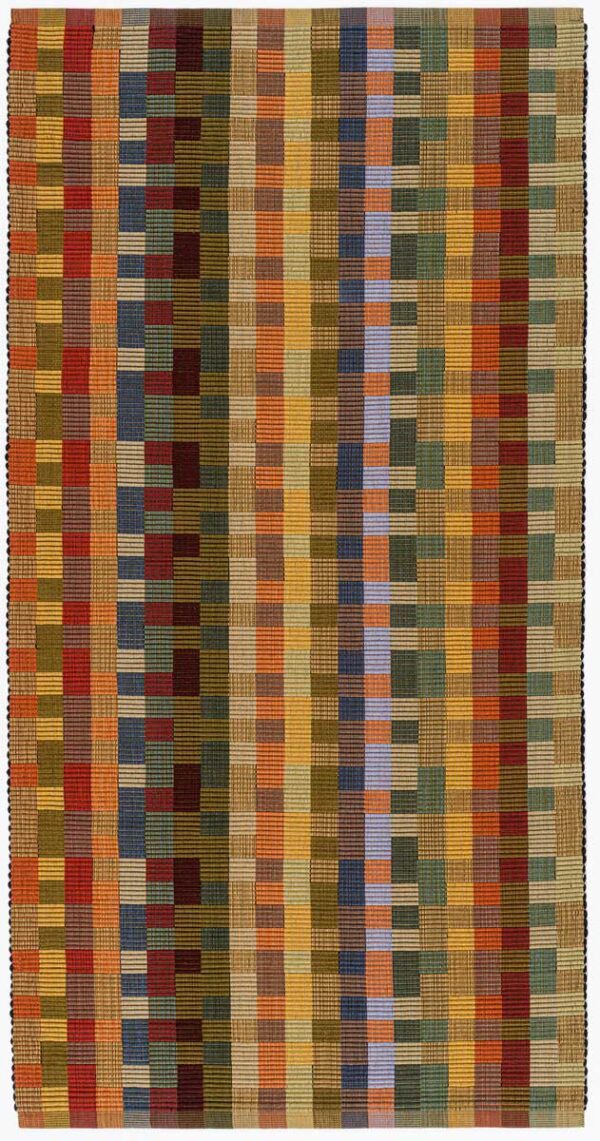 hand woven cotton poly rug